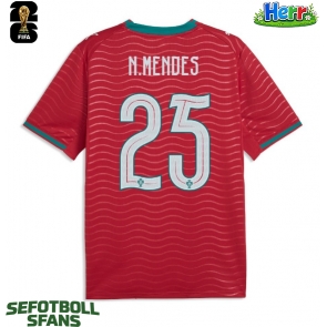 Portugal Nuno Mendes #25 Hemmatröja VM 2026 Kortärmad